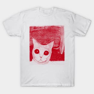 silly fisheye cat T-Shirt